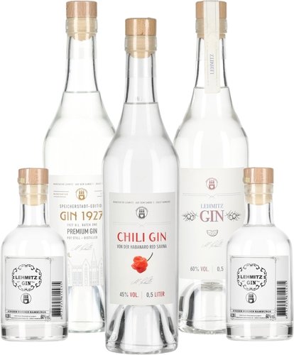 Spirituosen der Serie Lehmitz Gin