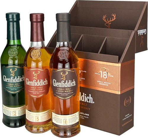 Glenfiddich Whisky Probierset Spirituosen der Serie Glenfiddich Whisky Probierset