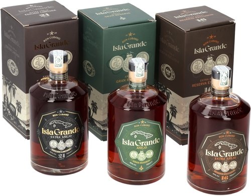 Spirituosen der Serie Isla Grande Rum