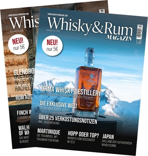 Zigarrenzubehör der Serie Whisky &amp; Rum Magazin Zeitschrift