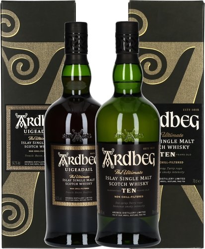 Spirituosen der Serie Ardbeg Single Malt Whisky