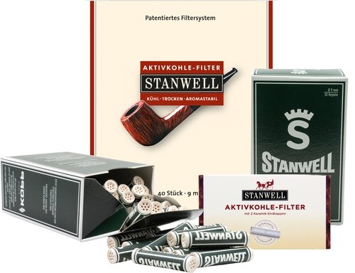 Pfeifenzubehör der Serie Stanwell Aktivkohlefilter 9mm