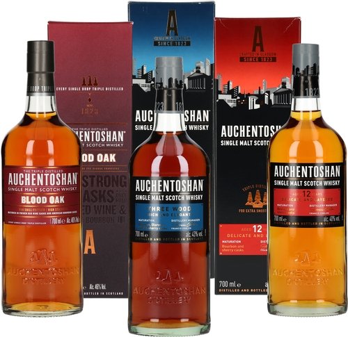 Spirituosen der Serie Auchentoshan Whisky