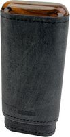 Adorini Zigarrenetui Leder Schwarz glatt für 2-3 Zigarren (12731-9361)