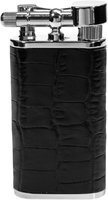 Pearl Pfeifenfeuerzeug Stanley Rindleder mit Krokoprägung schwarz (PE72927-10)