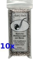 Jean Claude – 10er SPARPACKUNG - Konische Pfeifenreiniger mit Bürste 80 Stk. (010002)