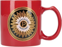 Perdomo &ndash; Kaffeebecher Rot (mit Zigarrenablage)