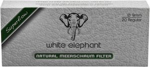 White Elephant – 9mm Naturmeerschaum-Filter (20 Stück) (20201)