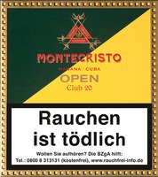 Montecristo Cigarillos Open Club 20 Front