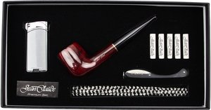 Jean Claude Pfeifenset Gerade Rot