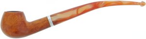 Pfeifen Serienpfeifen  Jean Claude Orange Braun - gebogen kleiner Kopf (412621)