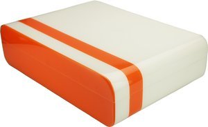Zigarrenzubehör Humidor  Guy Janot weiß/orange Lack für 20 Zigarren (630)