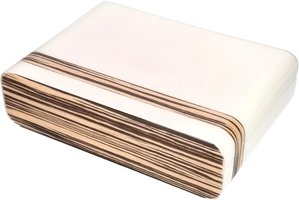 Zigarrenzubehör Humidor  Guy Janot Zebrano White Lacquer for 25 Cigars (628)