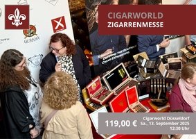 Zigarrenzubehör Seminare  CIGARWORLD Hausmesse Zigarren 2025 | Cigarworld Düsseldorf (Samstag, 13. September 2025)