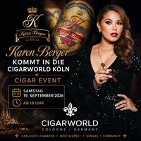 CIGARWORLD Event Meet &amp; Greet mit Karen Berger | CIGARWORLD K&ouml;ln (Samstag, 19. September 2026)