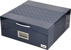 Passatore Humidor nachtblau glänzend für ca. 35 Zigarren (563112)
