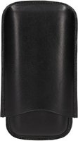 Classic Cigar Case Black Leather for 3 Cigars