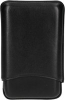 Classic Cigar Case Black Leather for 4 Cigars