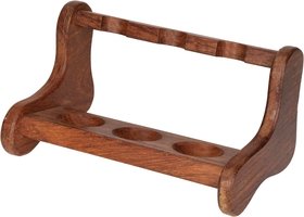 Pfeifenzubehör Pfeifenständer  Classic Wood Rectangular for 3 Pipes