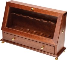 Pfeifenzubehör Pfeifenständer  Classic 7-Pipe Cabinet with Glass Door and Drawer