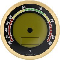 Zigarrenzubehör Humidorzubehör  Cigar Oasis Caliber 4R Hygrometer mit goldenem Rand