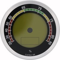 Zigarrenzubehör Humidorzubehör  Cigar Oasis Caliber 4R Hygrometer mit silbernem Rand