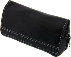 Pfeifenzubehör Pfeifentaschen  Big Ben Kombibeutel für 2 Pfeifen Leder schwarz (745900050)