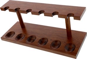 Pfeifenzubehör Pfeifenständer  Guy Janot 6er Bubinga - (7265)