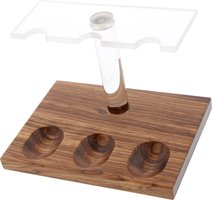 Pfeifenzubehör Pfeifenständer  Guy Janot 3er Zebrano mit Acryl-Halterung (7623)