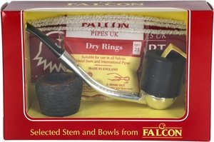 Pfeifen Pfeifen Sets  Falcon Classic Set Gebogen Glatt Dublin