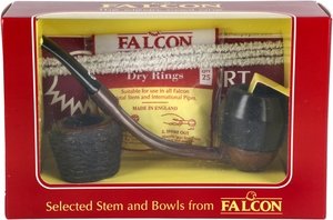 Pfeifen Pfeifen Sets  Falcon Extra Set Gebogen Glatt Bulldog