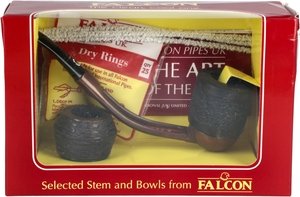 Pfeifen Pfeifen Sets  Falcon Extra Set Gebogen Rustiziert Dublin