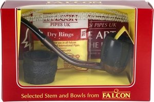 Pfeifen Pfeifen Sets  Falcon Extra Set Gebogen Glatt Billard