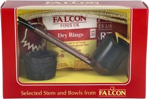 Pfeifen Pfeifen Sets  Falcon Extra Set Gerade Glatt Dublin