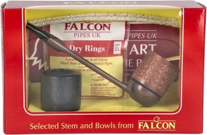 Pfeifen Pfeifen Sets  Falcon Extra Set Gerade Rustiziert Dublin