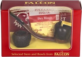 Pfeifen Pfeifen Sets  Falcon Extra Set Gebogen Glatt Genoa
