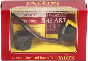 Pfeifen Pfeifen Sets  Falcon Extra Set Gebogen Glatt Bulldog