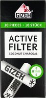 Gizeh pipe filter 8mm Aktivkohle-Filter, passend für 9mm Pfeifen (10 Stück) (101871)
