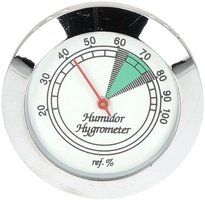 Classic Humidor Accessories Hygrometer Silver 40m