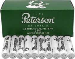 Pfeifenzubehör Pfeifenfilter  Peterson Aktivkohle Filter 9mm (40er Packung) (14265)