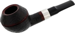 Pfeifen Serienpfeifen  Holmer Knudsen Bulldog schwarz filterlos (interne Nr. 12)