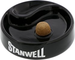 Stanwell pipe ashtray 1er Keramik schwarz rund