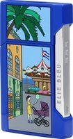 Zigarrenzubehör Feuerzeug  Elie Bleu J-12 Casa Cubana Carousel blue limited Edition (EBJ12274)