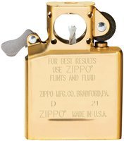 Zippo Einsätze Pfeifeneinsatz Benzin messing poliert (010456)