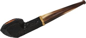 Heibe Pfeifen Shag Sandblasted Black Horn Stern