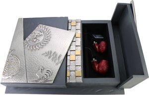 Pfeifen Serienpfeifen  Mastro de Paja 2 Pipes in Casket with book (chinese)