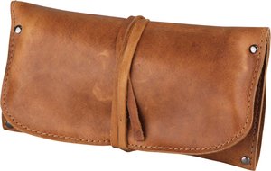 Classic Pfeifentaschen Rollbeutel Leder braun antik (630503)