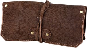 Pfeifenzubehör Pfeifentaschen  Classic Rollbeutel Leder braun Washout (630501)