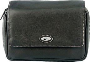 Classic pipe cases 4er Leder schwarz Metallemblem (634561)
