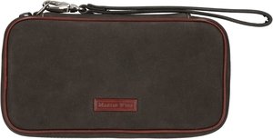 Pfeifenzubehör Pfeifentaschen  Classic Mocca Velour Leather Martin Wess for 2 Pipe